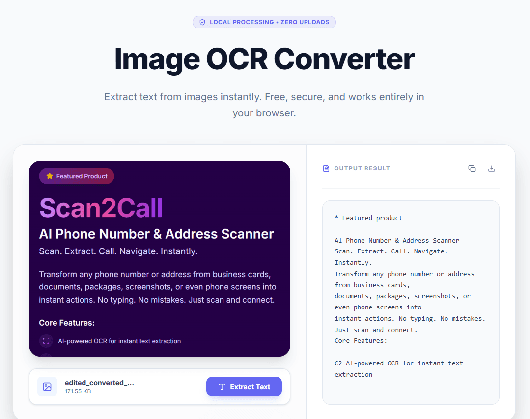 Image OCR Converter UI
